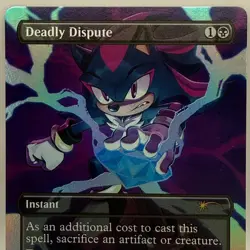 Deadly Dispute Shadow the Hedgehog Foil Secret Lair MTG Card 2091 Evan Stanley - Image 1