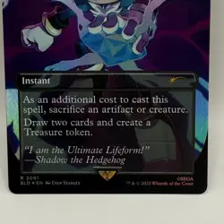 Deadly Dispute Shadow the Hedgehog Foil Secret Lair MTG Card 2091 Evan Stanley - Image 2