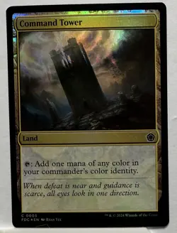 MTG Magic the Gathering Command Tower Foundations Commander LP FOIL - Image 1