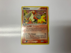 Blaziken 3/109 EX Ruby Sapphire Holo SWIRL Pokemon Card 2003 Vintage LP - Image 2