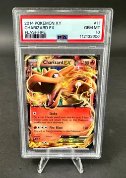 PSA 10 Charizard EX Holo 11/106 Flashfire 2014 - Pokemon TCG - Image 1