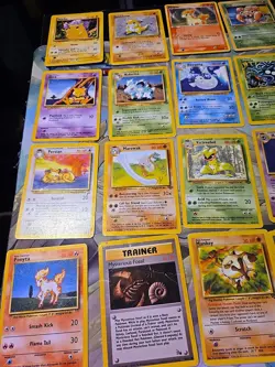 Lot of 32 HP/Damaged Vintage Pokemon Cards Non Holo - Base, Fossil, Jungle Etc - Image 2