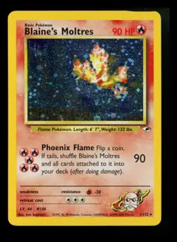 CUTU #2 Blaine's Moltres 1/132 Gym Heroes 2000 Holo Rare WOTC Pokemon Card TCG - Image 1