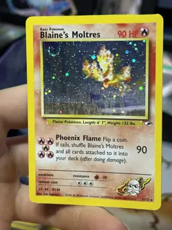 CUTU #2 Blaine's Moltres 1/132 Gym Heroes 2000 Holo Rare WOTC Pokemon Card TCG - Image 4
