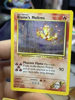 CUTU #2 Blaine's Moltres 1/132 Gym Heroes 2000 Holo Rare WOTC Pokemon Card TCG - Image 5