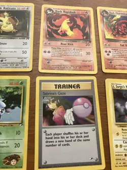 Pokemon Team Rocket Dark Pokemon Gym Heroes Trainer Card Lot - Image 5
