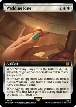 Wedding Ring (Extended Art) (Surge Foil) -Foil Medium Play MTG - Image 1