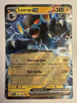Luxray EX 068/167 Pokemon 2024 Twilight Masquerade Double Rare Card NM - Image 1