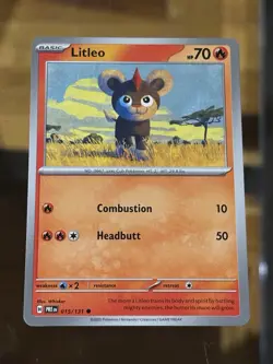 Litleo 015/131 Prismatic Evolutions Pokemon Card - Image 1