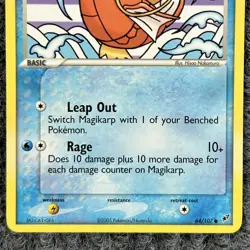 Vintage Pokemon Deoxys Magikarp 64/107 Water Type Trading Card - Image 4