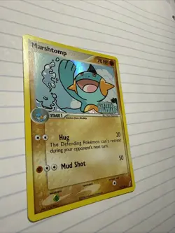 Pokemon Card Marshtomp 38/100 EX Crystal Guardians Reverse Holo Stamped NM - Image 1