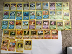 Pokemon TCG Gym Heroes 53-Card Lot Trainers & Pokemon English Unlimited 2000 - Image 1