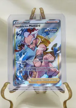Pokemon Card Rapid Strike Style Mustard 162/163 Full Art Battle Styles NM - Image 1