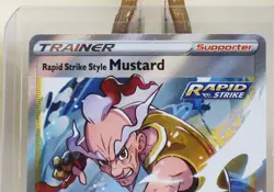 Pokemon Card Rapid Strike Style Mustard 162/163 Full Art Battle Styles NM - Image 2