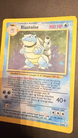 Pokemon Blastoise Base Set 2/102 Pokemon Card 1999 - Image 5