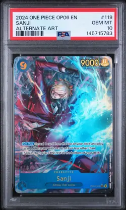 Sanji (Alternate Art) OP06-119 Wings of the Captain EN Foil PSA 10 SR - Image 1