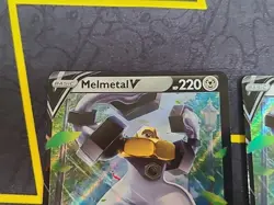 Pokemon TCG - Lot (2) OFF CENTER ERROR Melmetal V SWSH224 LP (Pokemon GO) - Image 2