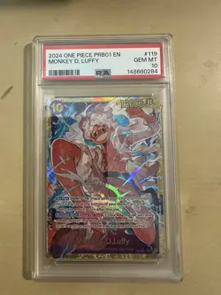 2024 One Piece Monkey D. Luffy PRB01 SEC OP05-119 PSA 10 - Image 1