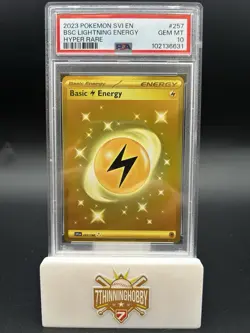 2023 POKEMON SVI EN BSC LIGHTNING ENERGY HYPER RARE #257 PSA 10 GEM MINT - Image 1