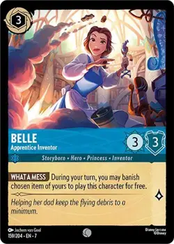Belle - Apprentice Inventor 159/204 COLD FOIL Archazia's Island Disney Lorcana - Image 1