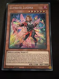 Yugioh Elfnote Lucina BPRO-EN010 1st Edition Secret Rare NM - Image 1