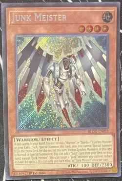 YuGiOh! - Junk Meister BLGG-EN033 Secret Rare 1st Edition NM - Image 1