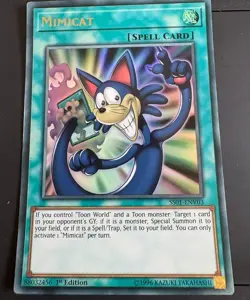 Yugioh Mimicat SS01-ENV03 LP Holo - Image 1