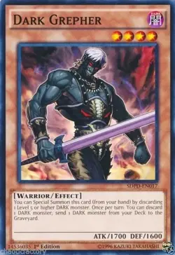 YUGIOH Dark Grepher Common SDPD-EN017 1st edition LP - Image 1