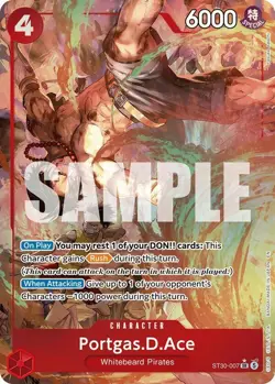 Portgas.D.Ace (007) (Parallel) Foil SR Starter Deck EX: Luffy & Ace ST30-007 NM - Image 1