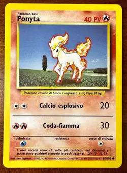 1999 Pokemon Ponyta 060/102 Base Set Unlimited - Italian WOTC - Image 1