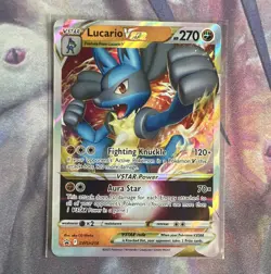 Pokemon TCG Lucario VSTAR SWSH214 Black Star Promo Holo - Image 1