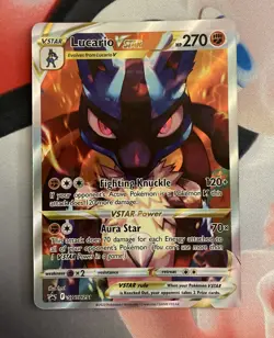 LUCARIO VSTAR SWSH291 HOLO SWORD & SHIELD POKEMON TCG Black Star PROMO Near Mint - Image 1