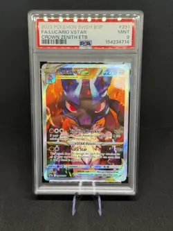Pokemon TCG Lucario VSTAR SWSH291 Promo Card Crown Zenith PSA 9 - Image 1
