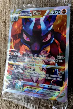 Pokemon TCG Crown Zenith Lucario VSTAR SWSH291 Black Star Promo Sealed - Image 3