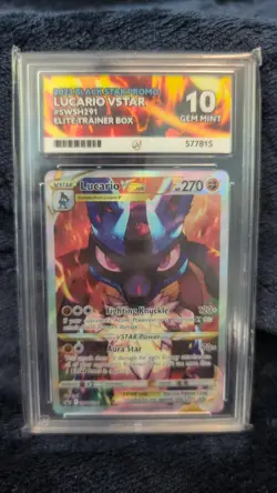Pokemon TCG Lucario VSTAR SWSH291 Promo ACE 10 Perfect Subs English - Image 1