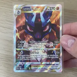 Pokemon TCG Lucario VSTAR SWSH291 Black Star Promo SWSH Crown Zenith ETB Promo - Image 1