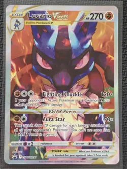 Pokemon TCG Lucario VSTAR SWSH291 Black Star Promo SWSH Crown Zenith ETB Promo - Image 1