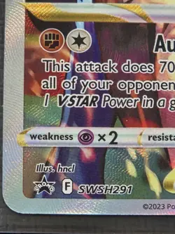 Pokemon TCG Lucario VSTAR SWSH291 Black Star Promo SWSH Crown Zenith ETB Promo - Image 5
