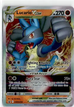 Pokemon TCG Lucario VSTAR Promo Holo SWSH214 - Image 1