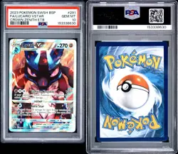Pokemon TCG Lucario VSTAR SWSH291 Holo Black Star Promo Crown Zenith PSA 10 - Image 1