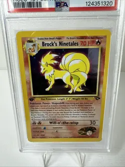 Brock's Ninetales [1st Edition] #3 Pokemon Gym Challenge PSA Grade 7-NM - Image 3