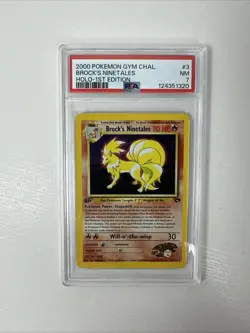Brock's Ninetales [1st Edition] #3 Pokemon Gym Challenge PSA Grade 7-NM - Image 5