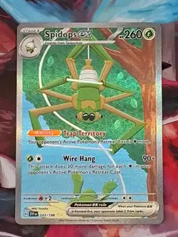 Pokemon Spidops EX 243/198 Scarlet Violet Full Art Holo Illustration Card NM - Image 1
