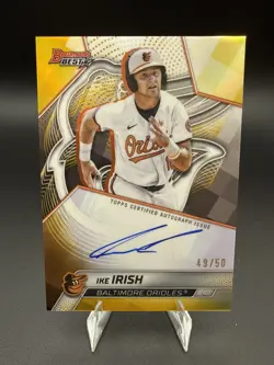 2025 Bowman's Best #B25-II Ike Irish Best of 2025 Auto Gold Refractor /50 - Image 1
