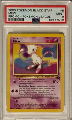 Mew Pokemon Black Star Promo 2000 Pokemon League PSA GRADE 9 MINT - Image 1