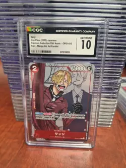 2022 One Piece SANJI Japanese OP01-013 25th Anniversary Prem. Card Coll. CGC 10 - Image 1