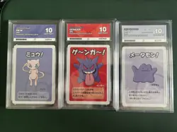 Ace 10 Gengar Mew Ditto Old Maid Gem Mint Japanese Graded Pokemon Centre Cards - Image 1