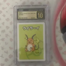 CGC Pristine 10 Raichu Pokemon Playing Cards 2019 Japanese Old Maid Graded - Image 1