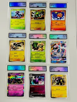 TCG LOT : 9 POKEMON MPE GRADED CARDS (Lot C) - Image 1