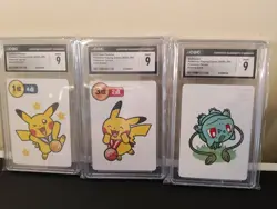 Set Of Three Taruka Pokemon Cards All Graded CGC MINT 9 - Image 1
